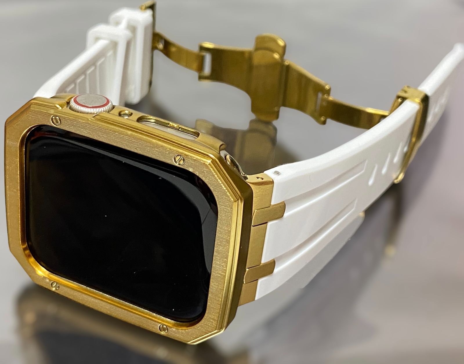 アップルウォッチラバーベルトバンドApple Watch白カバーケース