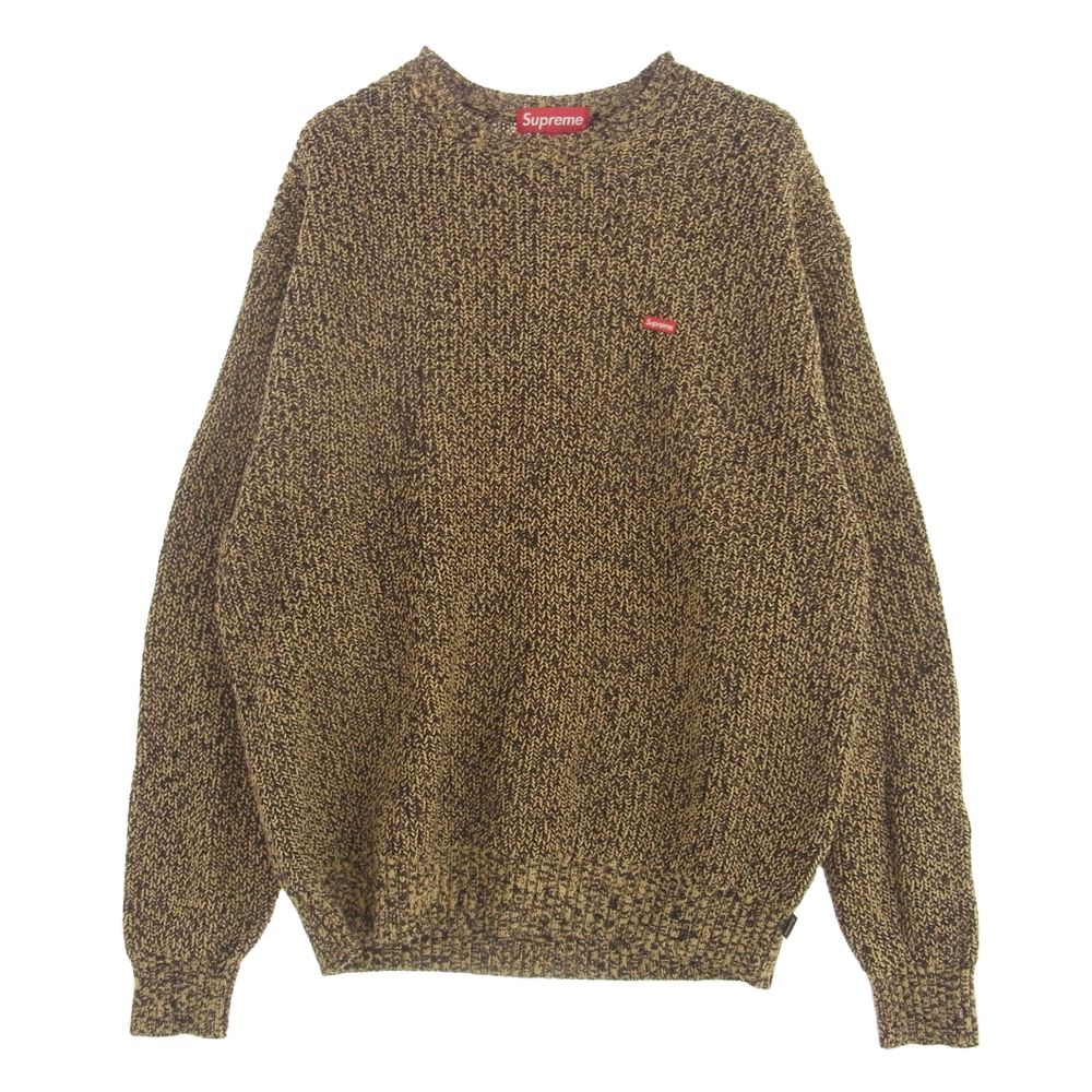 Supreme シュプリーム 21AW Melange Rib Knit Sweater メランジリブ ニット セーター ブラウン系 L【極上美品】【中古】