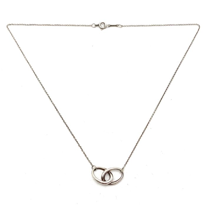 Tiffany & Co. ティファニー ダブルループ シルバー ネックレス 楽天市場】Tiffany&Co.(ティファニー) ダブルループネックレス