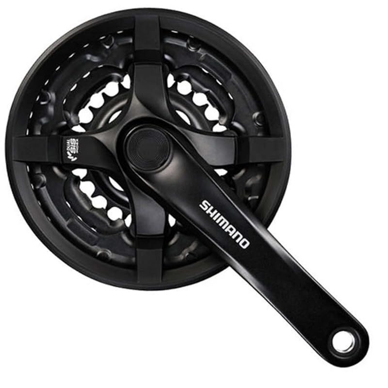 シマノ (SHIMANO) フロントチェーンホイール (MTB) FC-TY501 48×38×28T 170mm 8S/7S/6S チェーンガード付 ブラック・対応BB 四角軸 122.5mm (D-NL) EFCTY501C888CLB TOURNEY 1