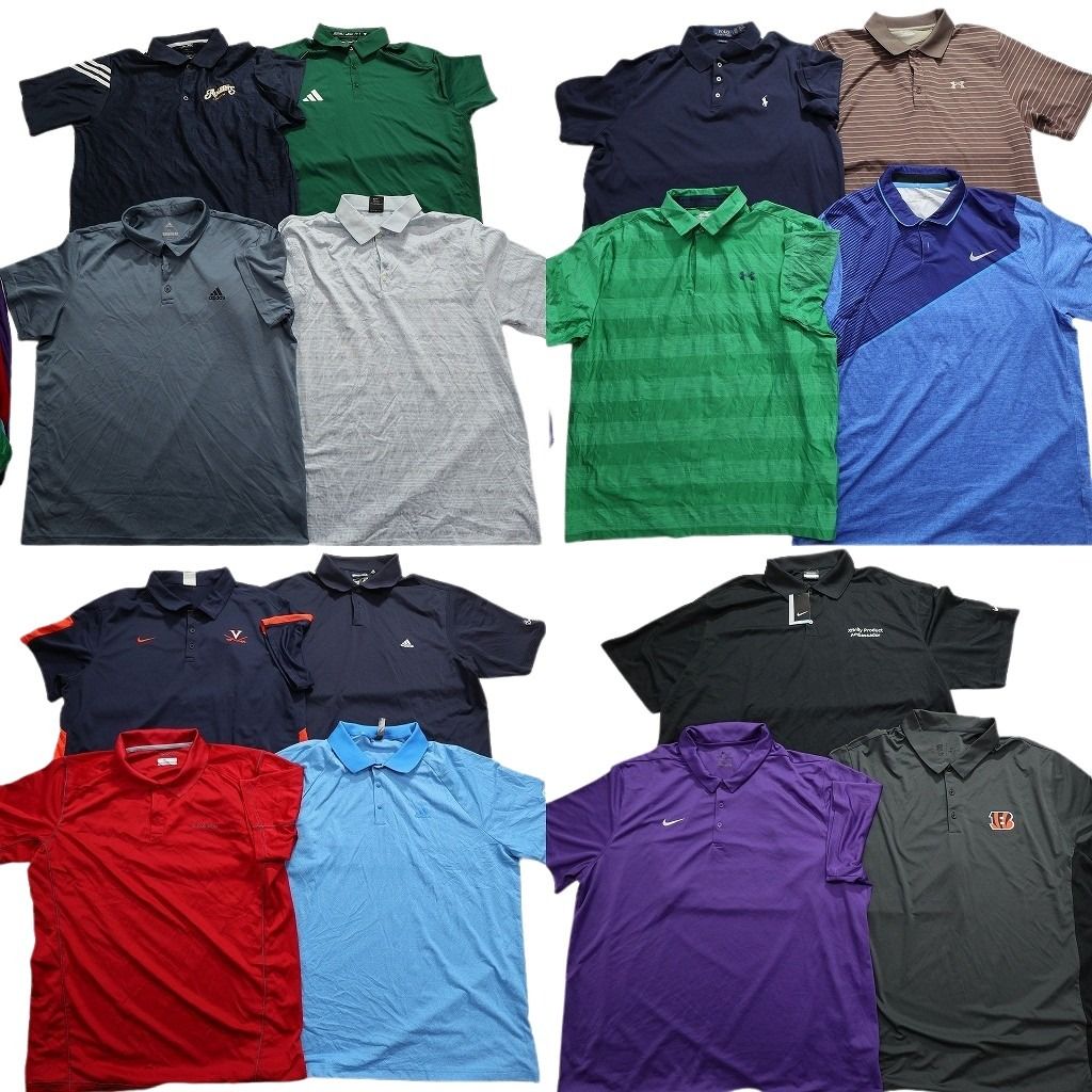 古着卸 ブランドMIX ストレッチポロシャツ 15枚セット メンズ L |XL |2XL |3XL |4XL ナイキ ラルフローレン 古着 NA2991