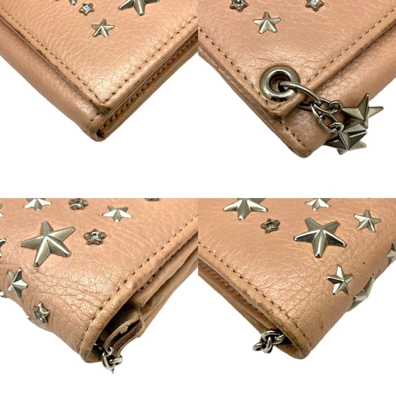 JIMMY CHOO ジミーチュウ チェーンウォレット スタースタッズ シルバー
