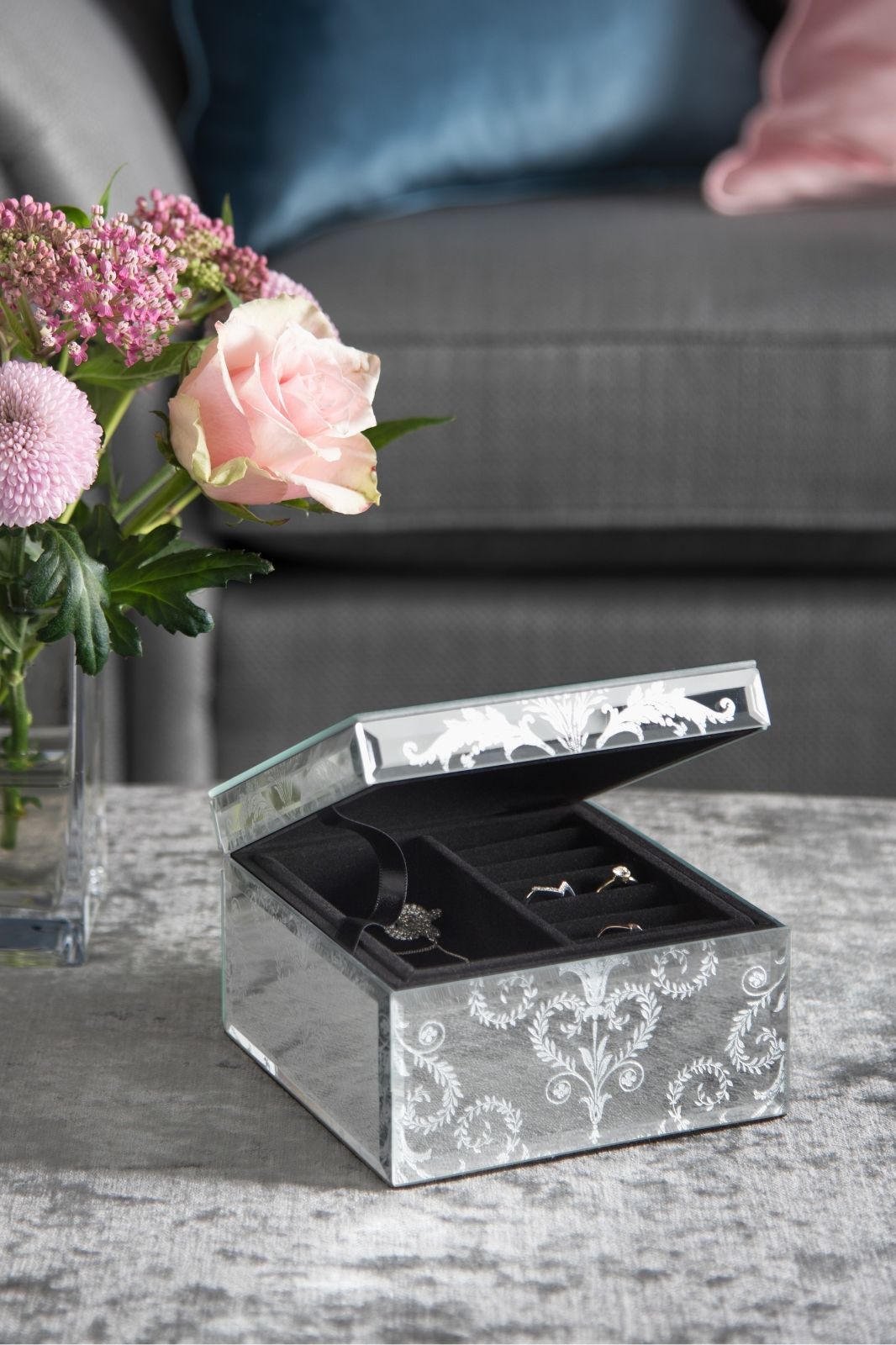 ローラアシュレイ ジュエリーボックス ジョゼッテミラー レギュラー