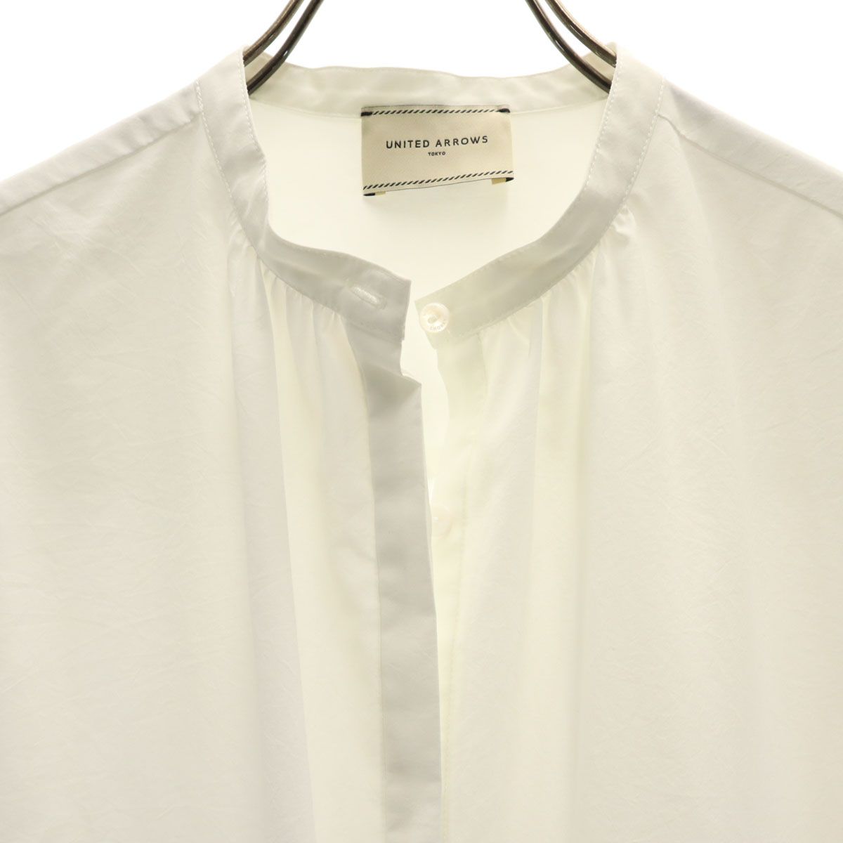 UNITED ARROWS ユナイテッドアローズ 長袖 バンドカラー シャツ 