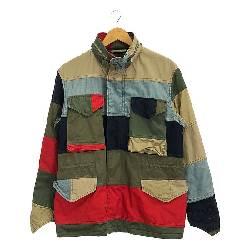 Kaptain Sunshine / キャプテンサンシャイン | Gonzo Jacket / パッチワーク コーデュロイ ミリタリー ゴンゾージャケット フーディ / 総裏地 | M | マルチカラー | メンズ Kaptain Sunshine / キャプテンサンシャイン | Gonzo Jacket / パッチ