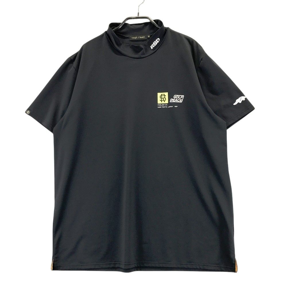 サイズ XL ROUGH-SWELL ラフアンドスウェル モックネック 半袖Tシャツ ブラック系 240101439051 ゴルフウェア メンズ ストスト