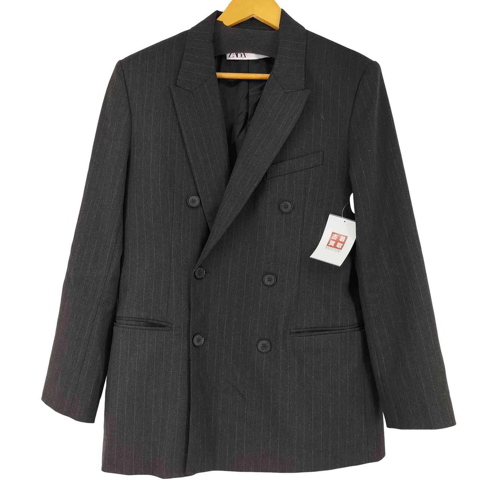 ザラ ZARA ダブルブレスト テーラードジャケット メンズ  M