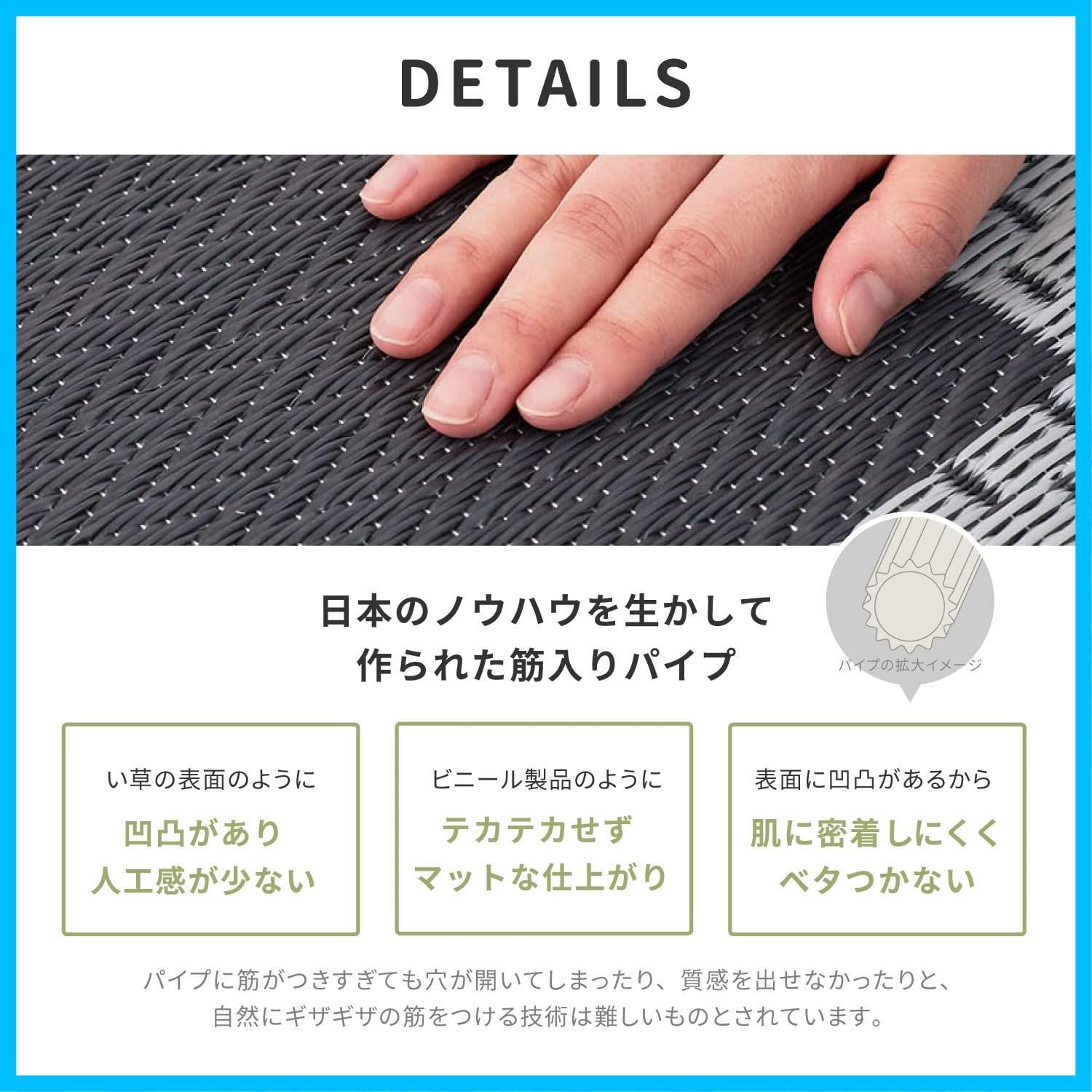 矢倉 い草風 江戸間6畳 柄上敷き グリーン 花ござ PP柄上敷き 水洗いOK 萩原 約261X352cm SKLAD-KIRPICHA_RU