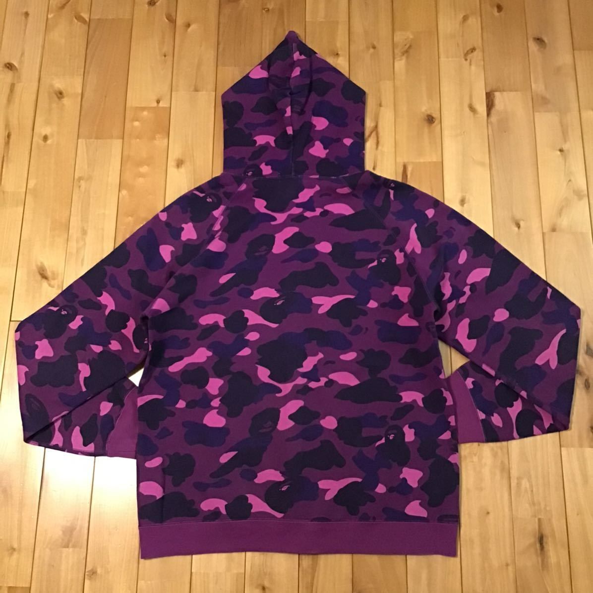 ☆XL☆ Purple camo フルジップ パーカー a bathing ape BAPE full zip