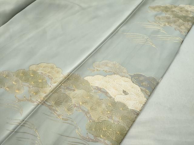 平和屋着物○訪問着 駒刺繍 浜松文 暈し染め 金彩 正絹 逸品