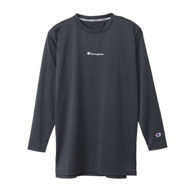 HANES ヘインズ LONG SLEEVE T-SH ブラック Lサイズ CW-XS401 90 | スポーツ スポーツウエア ウエア 服 衣類 トップス 長袖 ロングスリーブ Tシャツ ロンT 素材 機能性 ポリエステル リサイクル 防臭機能 