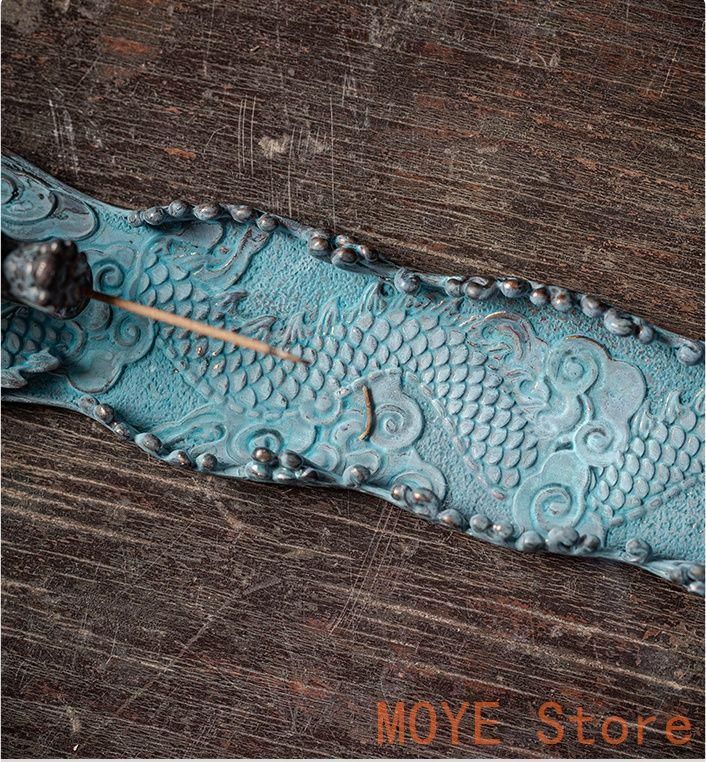 銅器 竜線香挿し 香炉 香託 茶道具 香道具 工芸品 美術品 置物zw0829