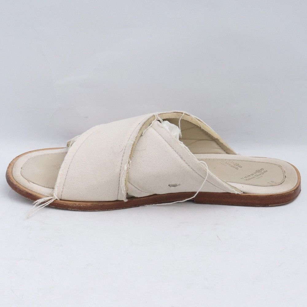 MAISON MARGIELA キャンバス スライドサンダル サイズ41 アイボリー