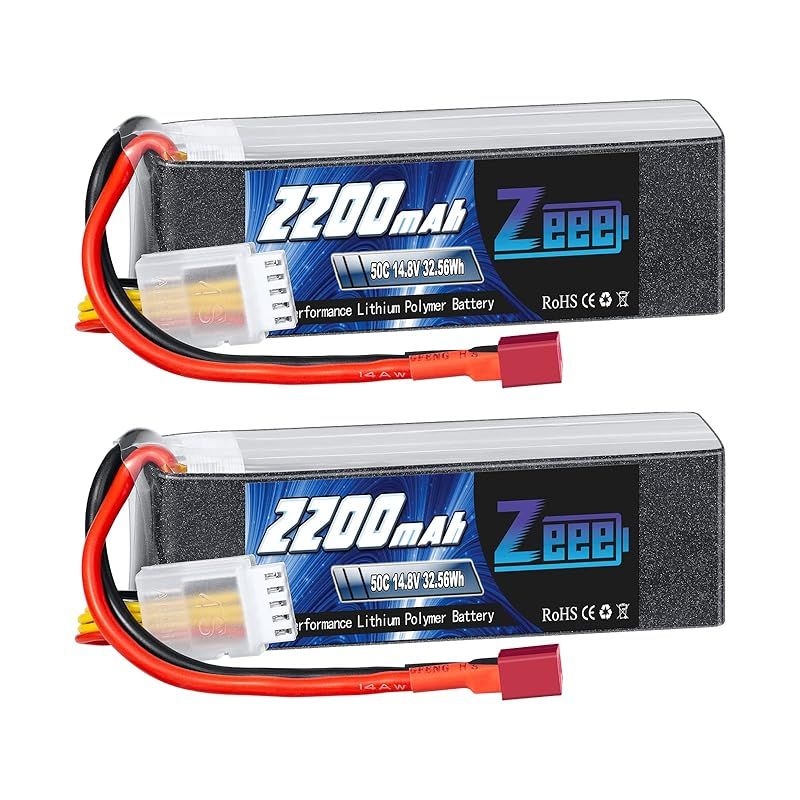 ゼエエ Zeee 4S 14.8V 50C 2200mAh Tプラグ付き リポバッテリー ラジコン製品バッテリー 大容量バッテリー 無人機用 RCカー用 RCトラック用など 2パック