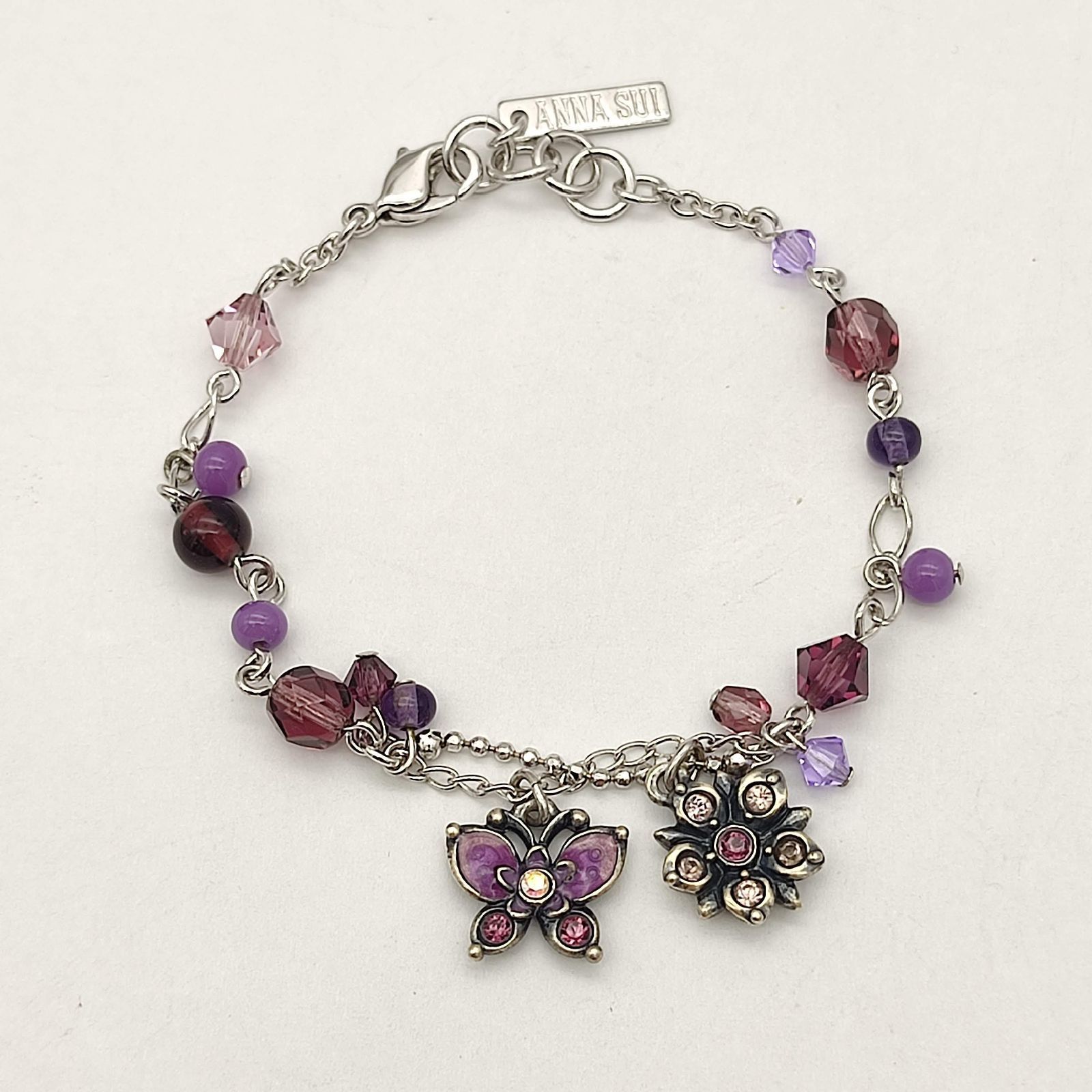 超美品】Anna Sui アナスイ バタフライ×フラワーデザイン