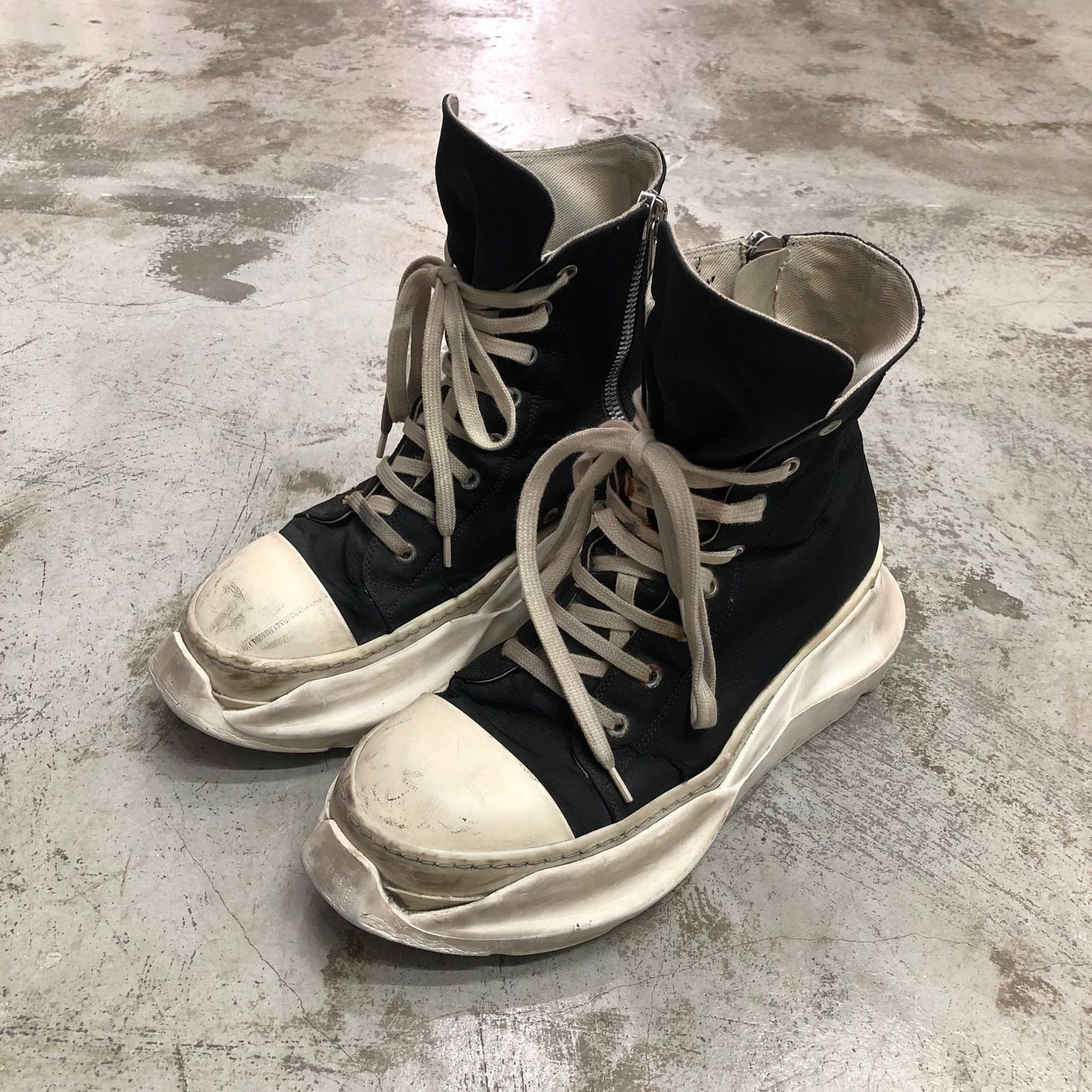 Rick Owens DRKSHDW アブストラクト サイドジップ ハイカット スニーカー 34392 ダークシャドウ リックオウエンス 41  68306A1 - メルカリ