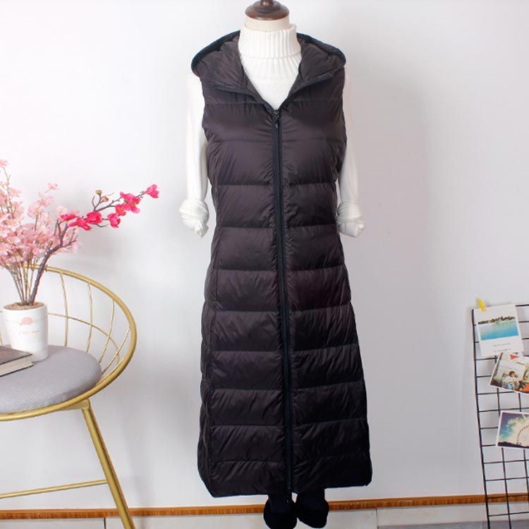 DESCENTE ネイビー ダウンベスト デサント ロングダウンベスト S〜M