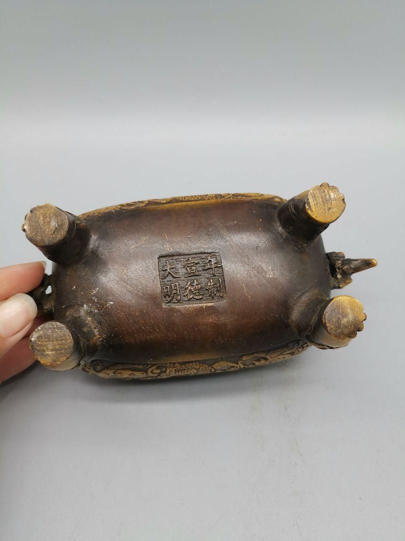 銅器 香炉 竜紋香炉 檀香炉 鼎 香道具 茶道具装飾品 現代工芸品美術品 置物 銅器 香炉 竜紋香炉 檀香炉 鼎 香道具 茶道具装飾品 現代工芸品