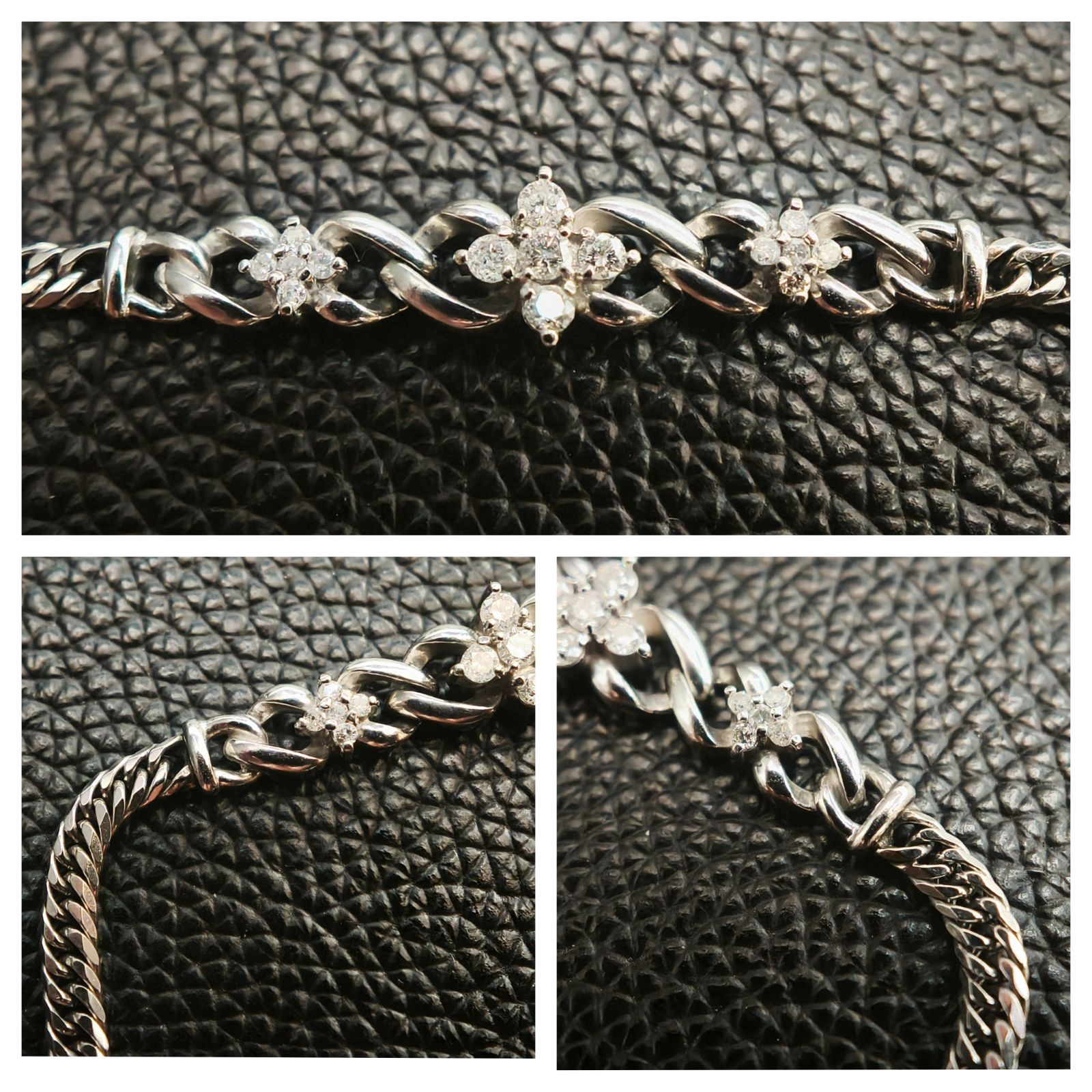 美品】プラチナ Pt850 ダイヤモンド 0.34ct ブレスレット （SNA