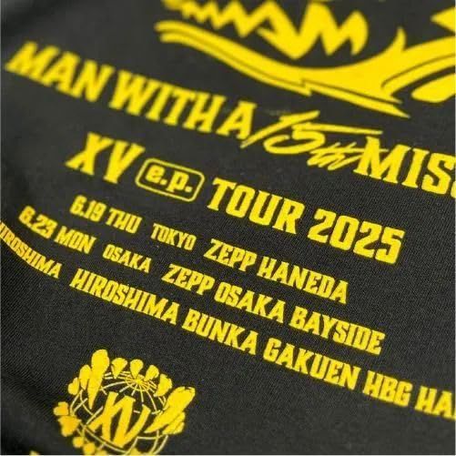 マンウィズアミッション　XV.epツアーTシャツ　Lサイズ XV.epツアーTシャツ - MWAM Web Shop