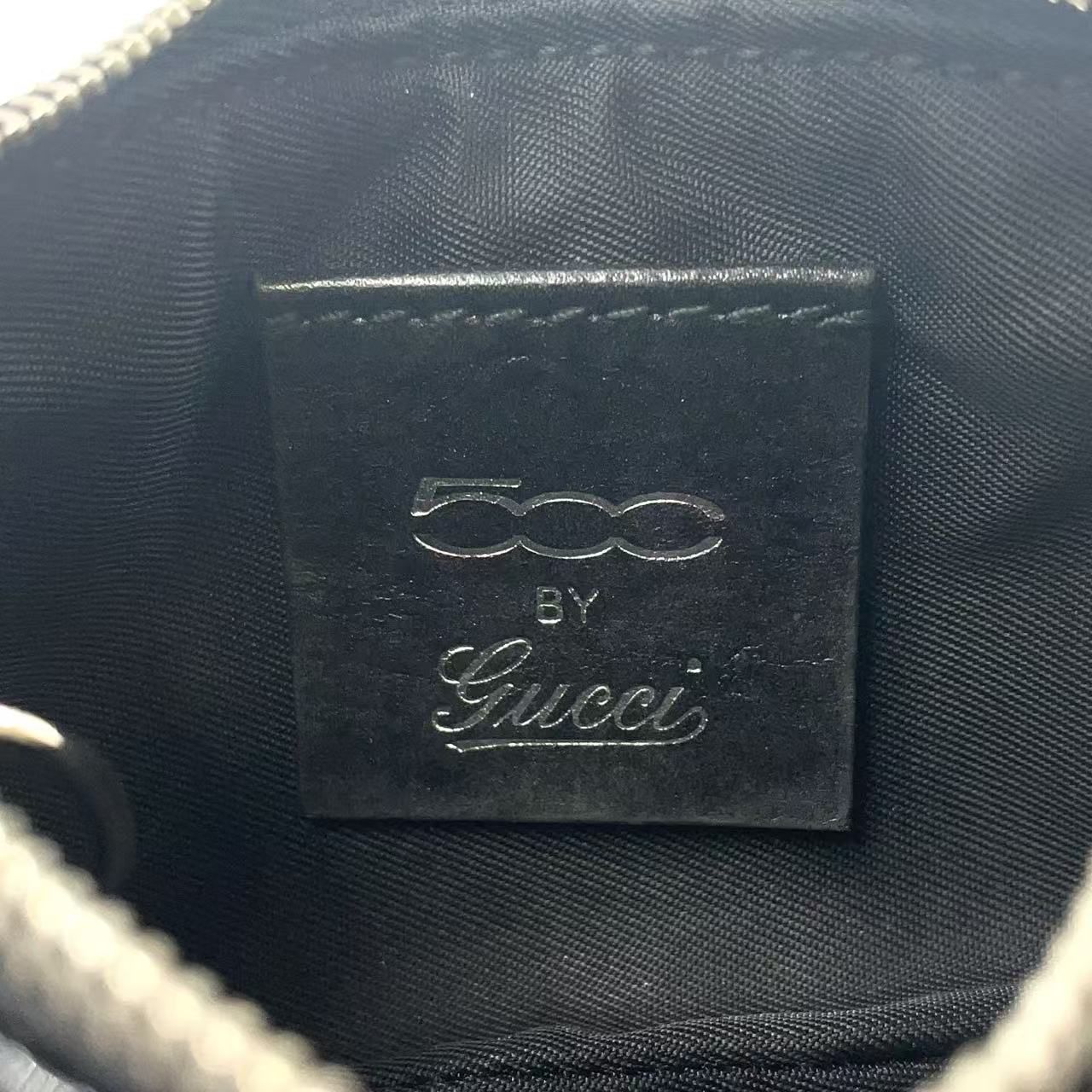 GUCCI インプリメ キーリング付 PVC ブラック コインケース