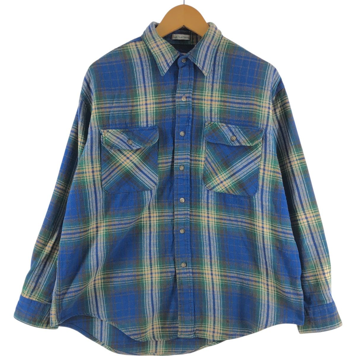 古着 90年代 ノースウエストテリトリー NORTH WEST TERRITORY オンブレチェック 長袖 フランネルチェックシャツ メンズL相当/eaa510188