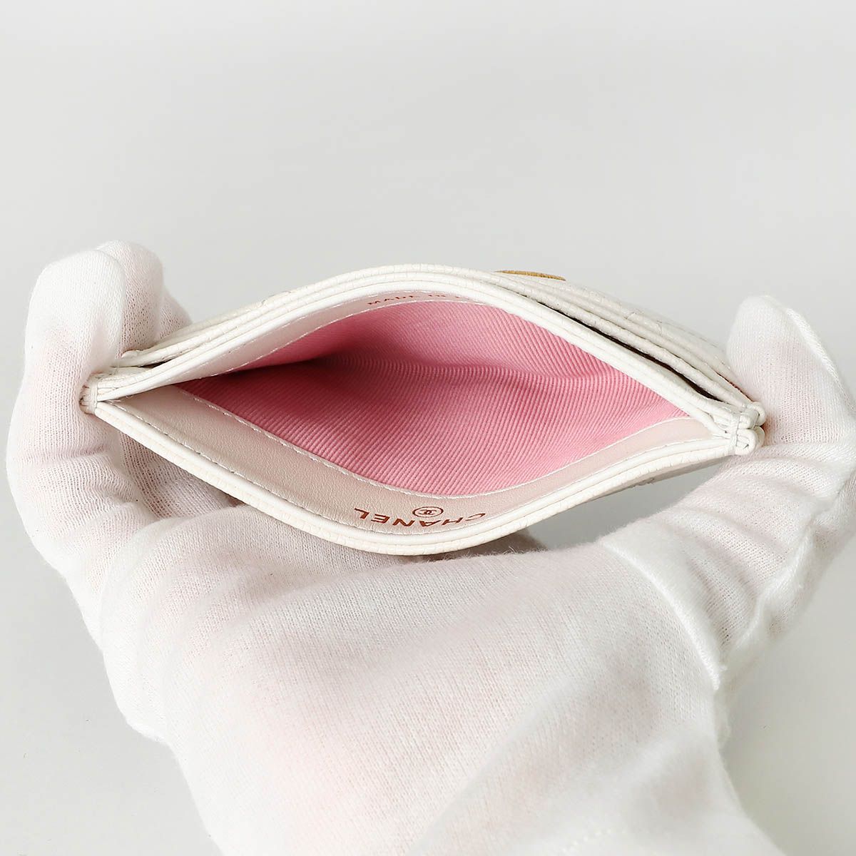 新品 シャネル CHANEL カードケース フラグメントケース ホワイト  