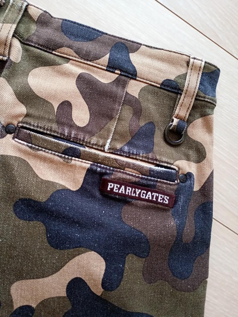 値下げ中　PEARLY GATES カモフラージュパンツ　［used］ 人気！PEARLY GATES パーリーゲイツ カモフラパンツ - メルカリ