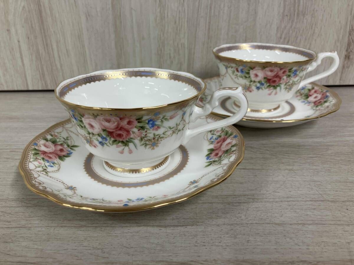 Noritake ノリタケ アフロディーテ カップ＆ソーサー 2客セット 茶器 洋食器 箱無し