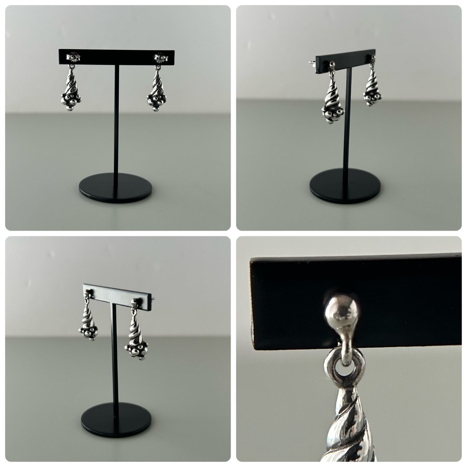 使用感大】ジョージジェンセン 363 ピアス うずまき貝 巻貝 AG925