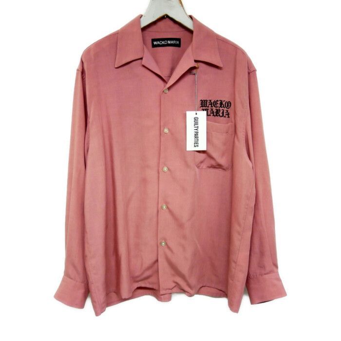 WACKO MARIA◆21SS/長袖シャツ/M/コットン/ピンク