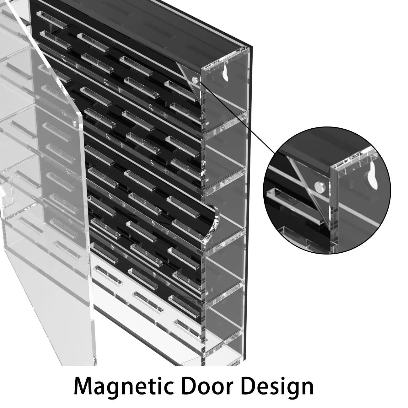 チャレンジコインディスプレイケース | クリアアクリルラウンドコインキャビネットラックホルダー | 取り外し可能な棚ボックスストレー チャレンジコイン  ディスプレイケース チャレンジコイン専用ディスプレイケース コレクション収納