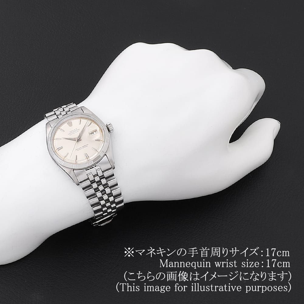 ロレックス デイトジャスト 1603 シルバー ドルフィンハンド スリー  