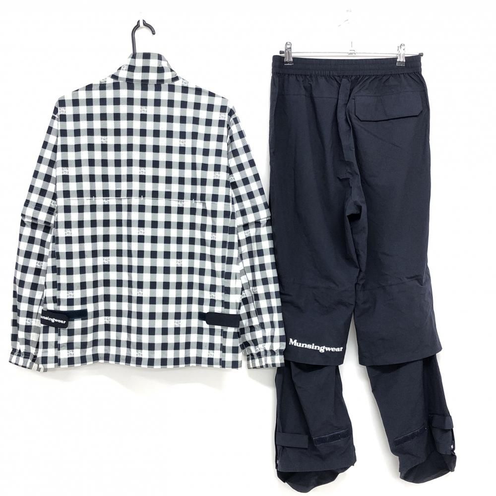 マンシングウェア レインウェア(2WAYジャケット×パンツ) 白×ネイビー