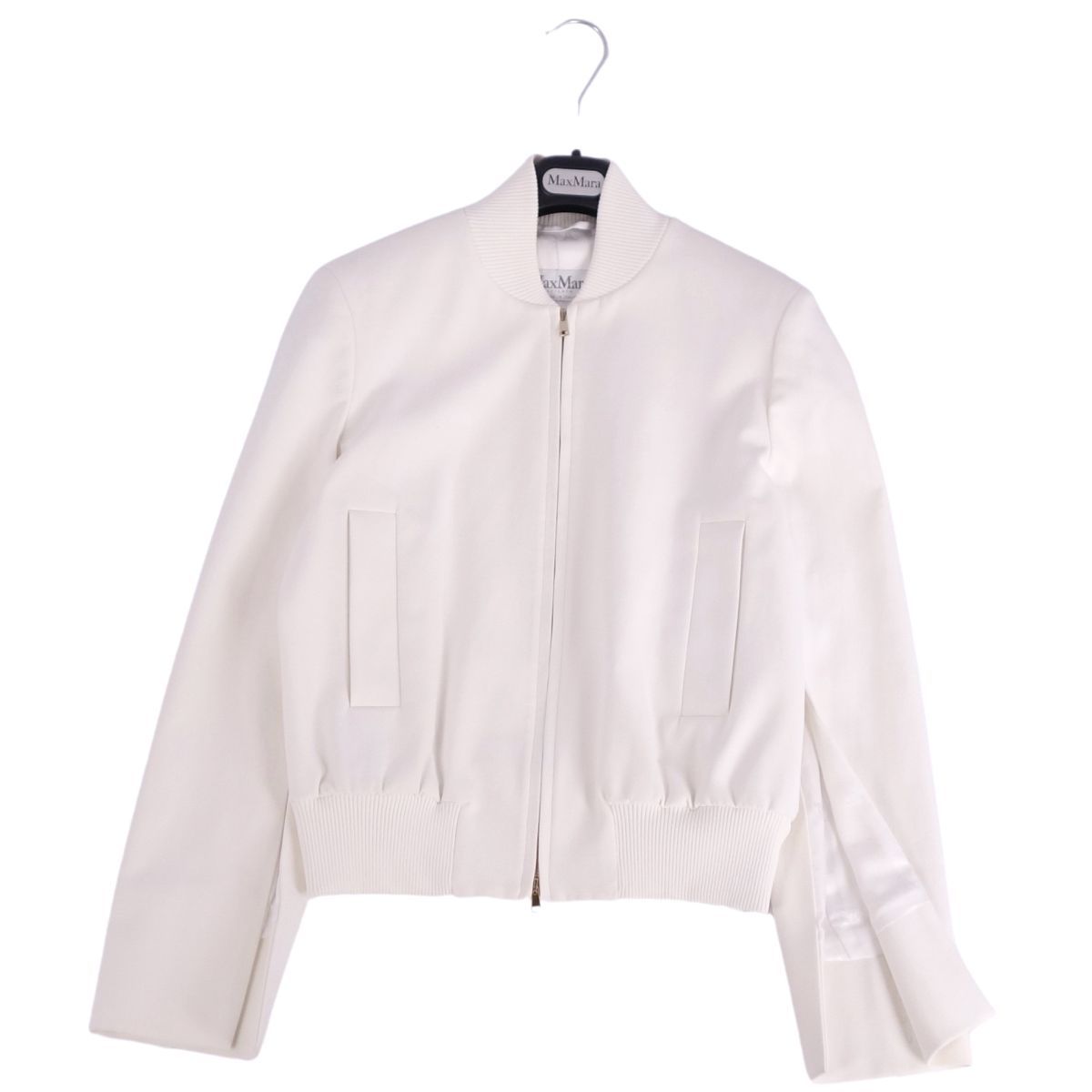 極美品 マックスマーラ Max Mara ジャケット 2020 白タグ ノーカラ