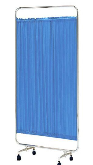 送料無料 日本製 シンプルなスクリーン衝立一本立 幅90cm 高さ180cm AS-90H クロスメディカルスクリーン 標準カーテン S付キャスター脚