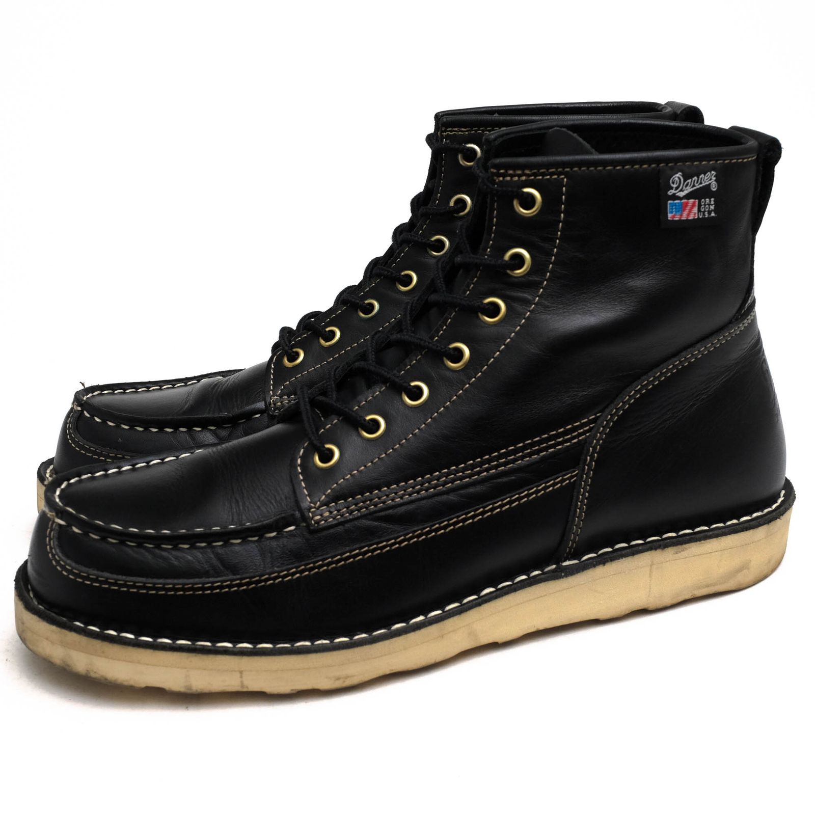 ダナー／Danner ワークブーツ シューズ 靴 メンズ 男性 男性用レザー 革 本革 ブラック 黒  D-4122 CAMALLI ステッチダウン製法 モックトゥ Vibramソール 定番