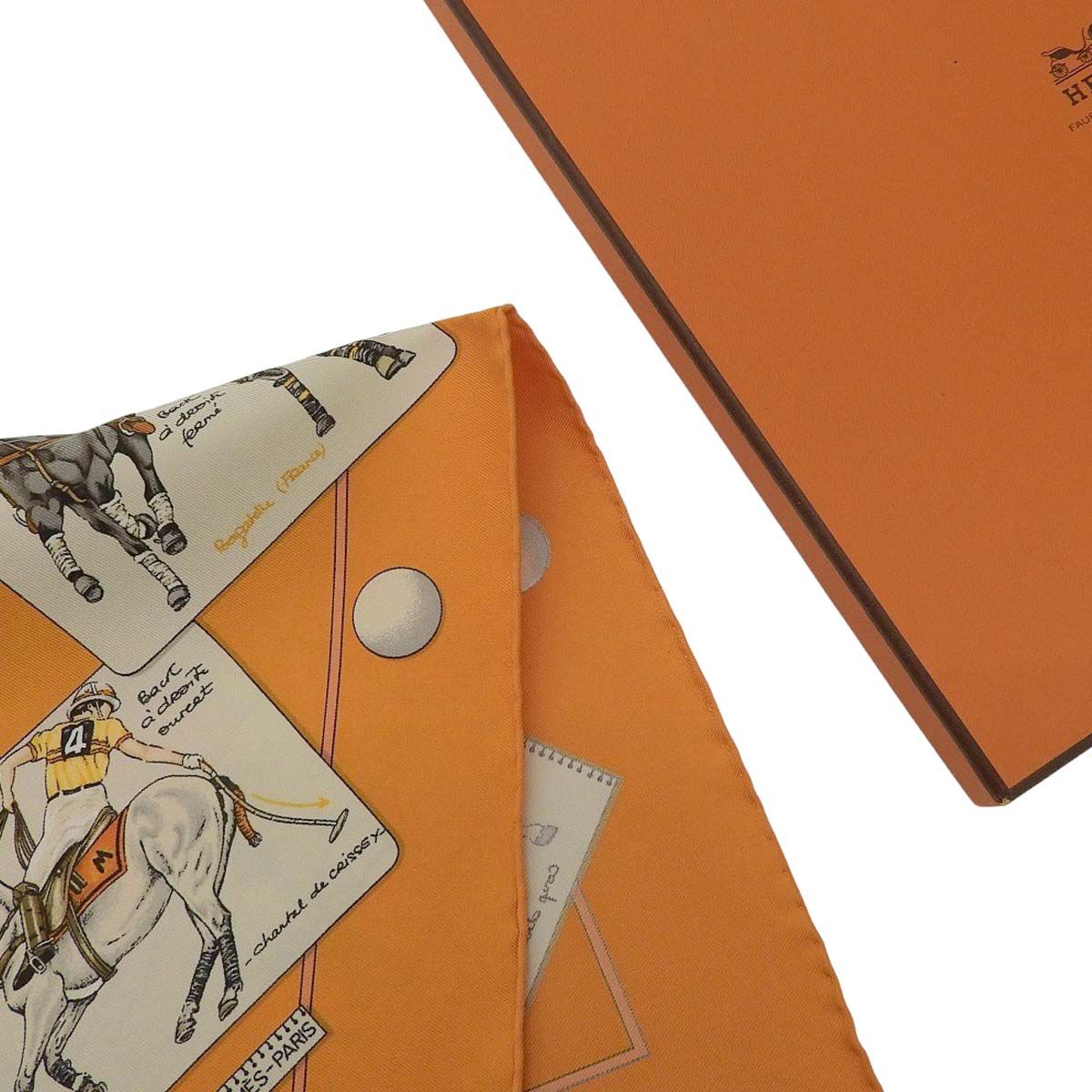 エルメス HERMES カレ40 LE MONDE DU POLO ポロの世界 プチカレ