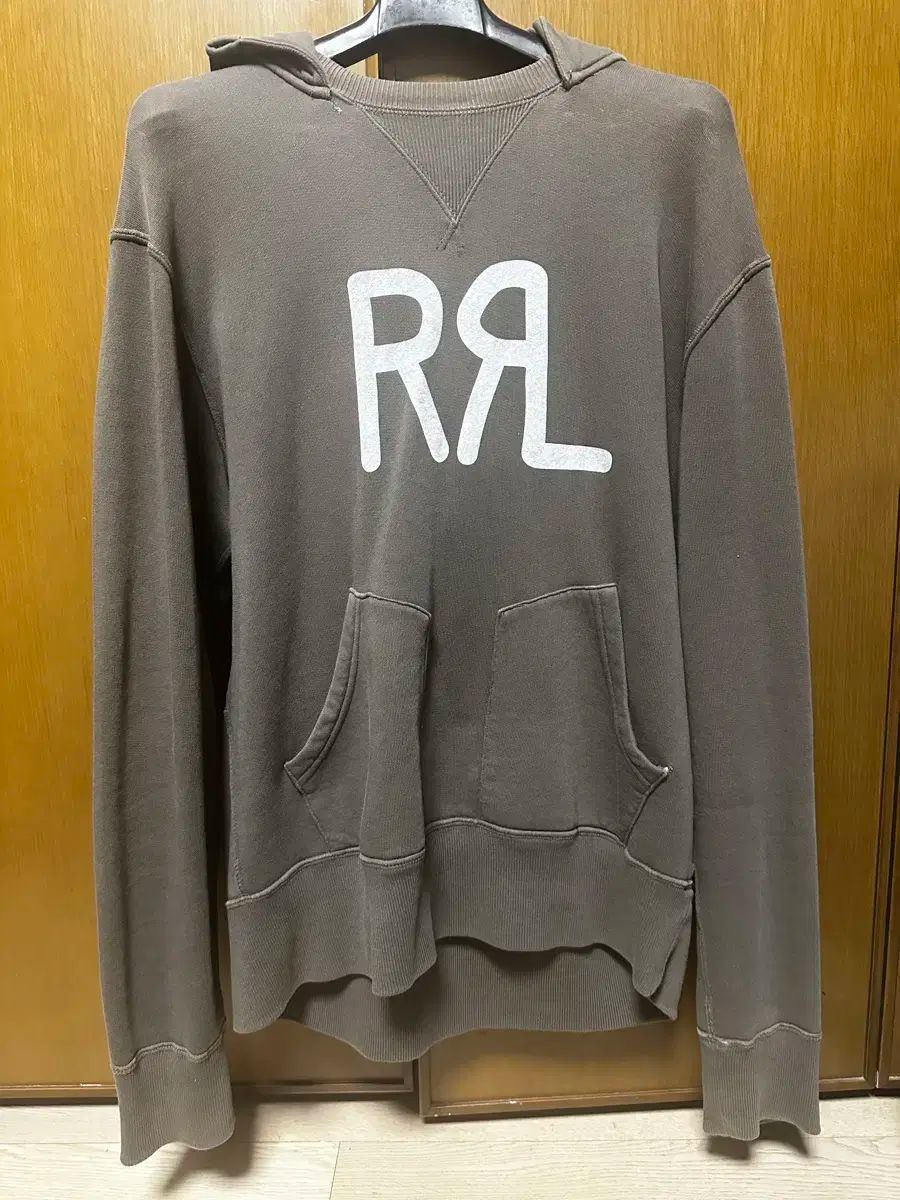 ダブルアールエル ロゴ フリース フード L