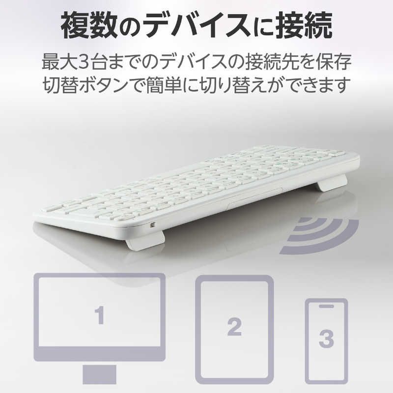 【 新品 未開封 】   エレコム キーボード 「Slint」［ワイヤレス /Bluetooth］ ホワイト TK-TM10BPWH 未使用 送料無料