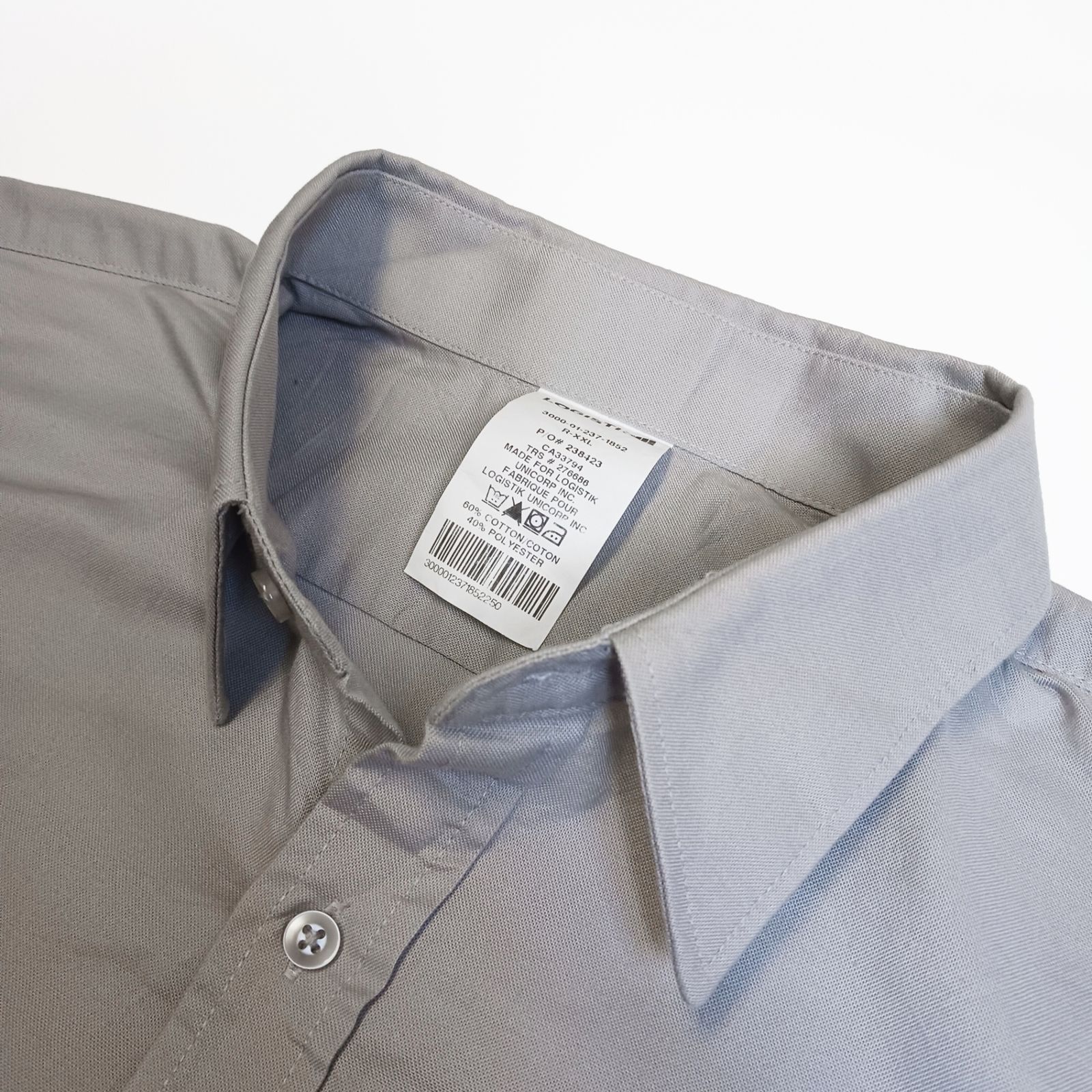 希少品！ TENDERLOIN 長袖 シャツ ワーク ワッペン グレー 灰色 L Dickies ディッキーズ 企業ワッペン 長袖 ワークシャツ メンズL 古着