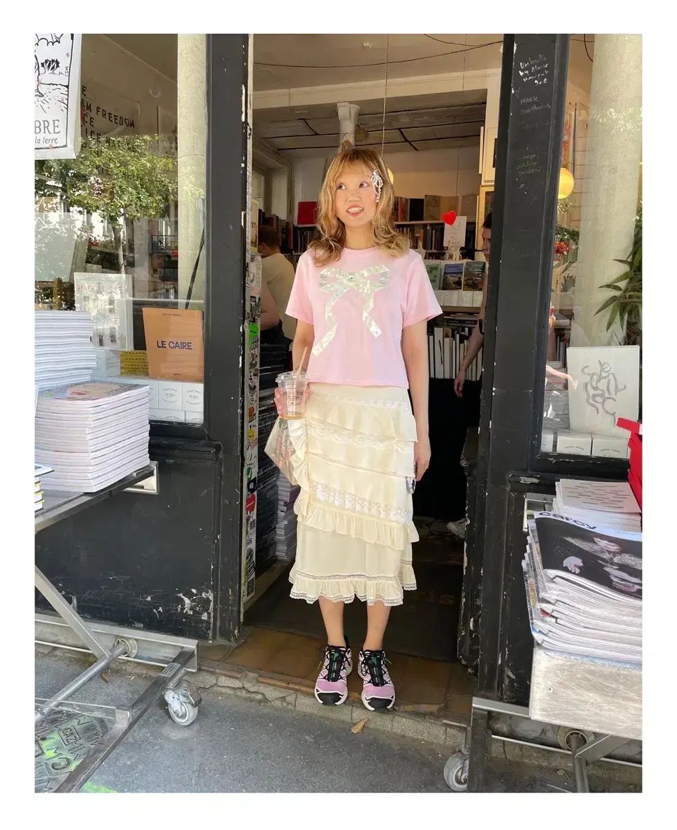 JOLIE LAIDE bella lace skirt cream