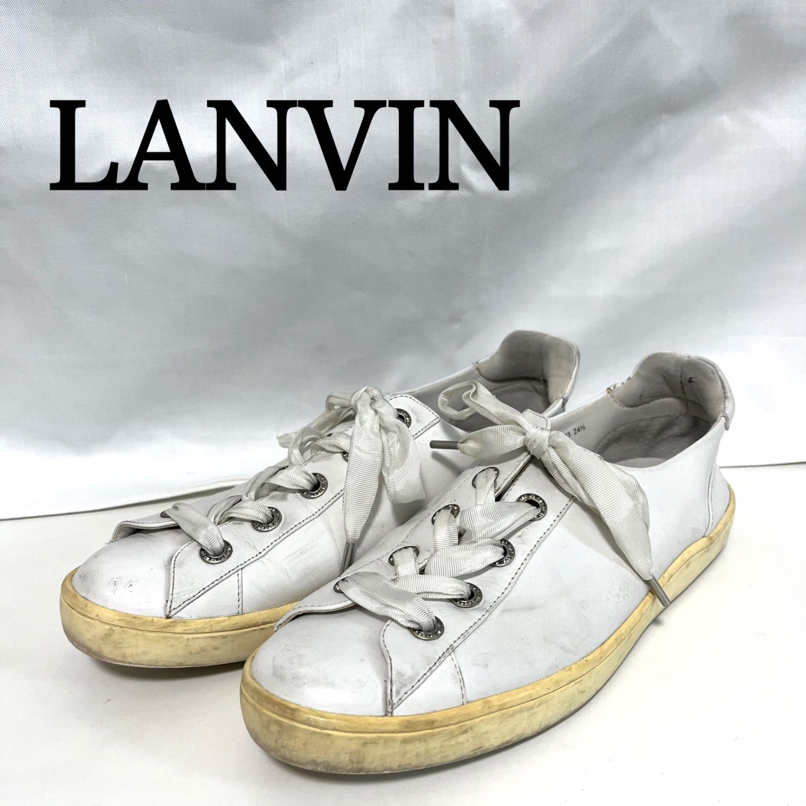 LANVIN ランバン ホワイトスニーカー シューズ レディース - メルカリ