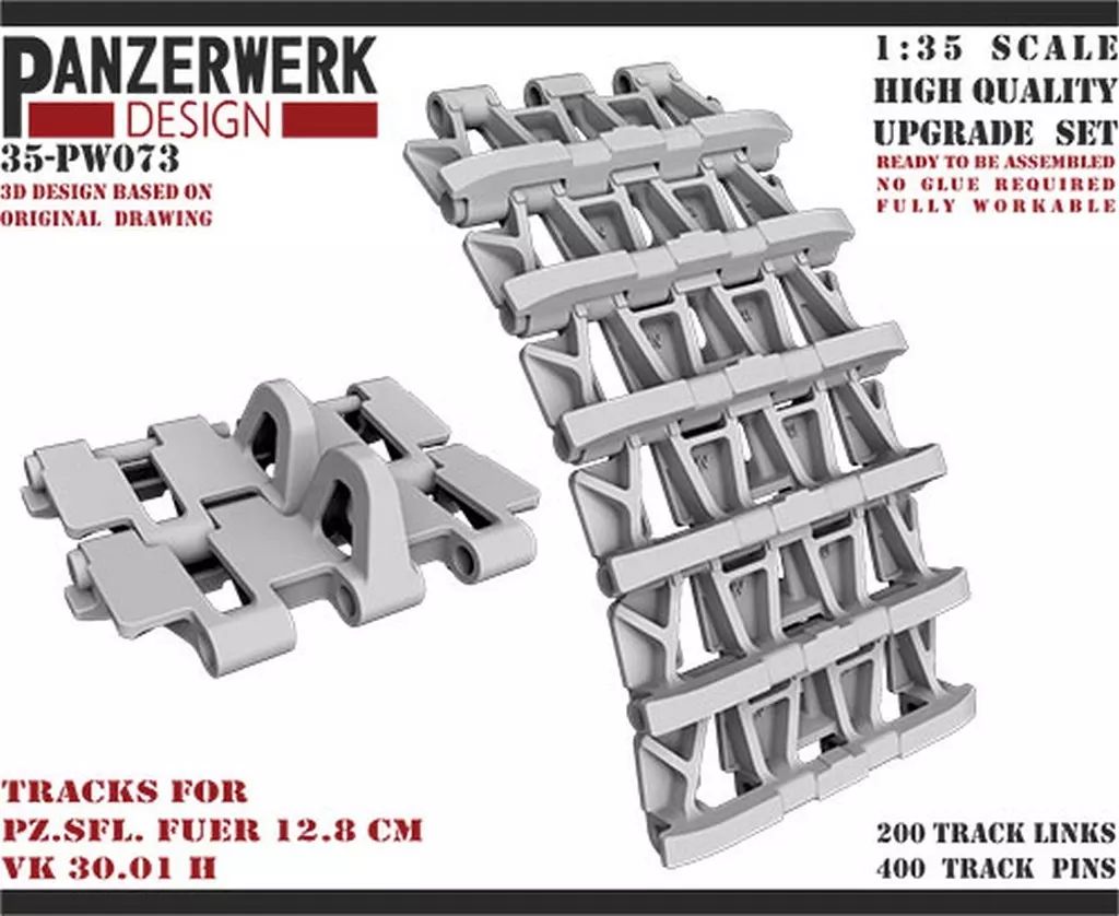プラモデル 1 35 VK3001シュタールエミール用 可動履帯 ディティールアップパーツ WR35073
