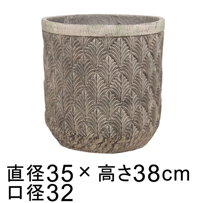 園芸用品 【新品】直径35cm 植木鉢 おしゃれ ファイバーセメントポット