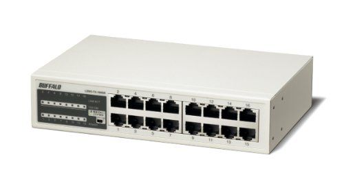【新品・2営業日で発送】BUFFALO バッファロー 10／100M 16ポート スイッチングHub 電源内蔵モデル LSW3-TX-16NSR(LSW3-TX-16NSR)