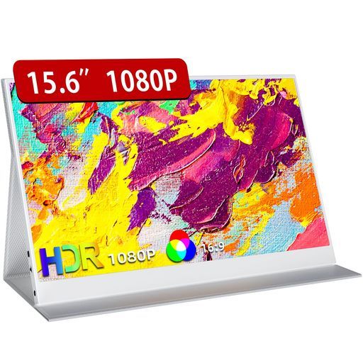 モバイルモニターEVICIV15.6インチモバイルディスプレイゲームモニター1920*1080スイッチ用ポータブルモディスプレイ非光沢IPS液晶パネル薄型軽量ペンホールスタンドVESA対応保護カバー付きU…