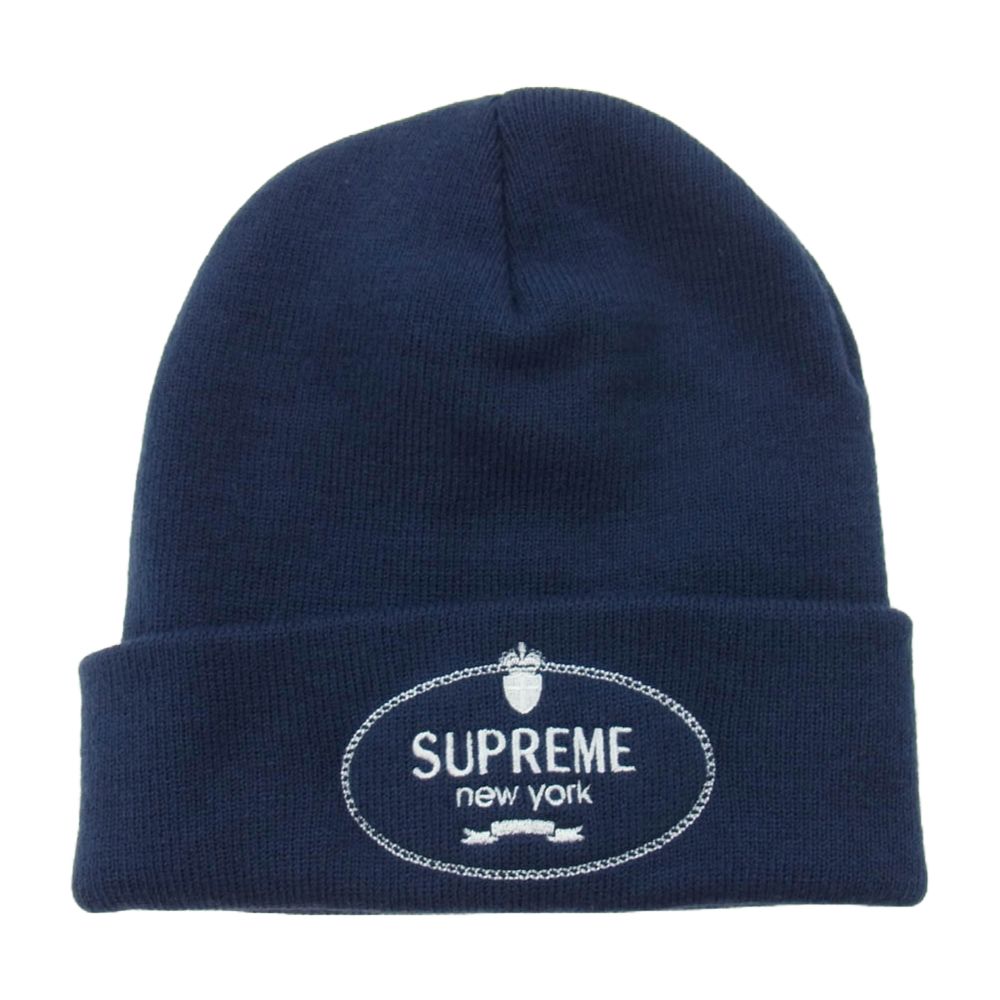 SUPREME ネイビー ニット帽 Supreme ニット帽 ネイビー - メルカリ