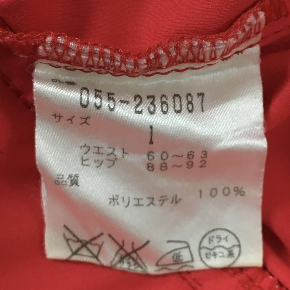 パーリーゲイツ パンツ レッド 裾ジップ・ドローコード レディース 1(M