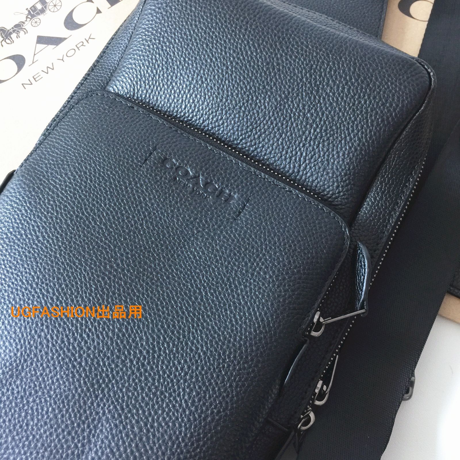 ＜コーチバッグ＞COACH/コーチバッグ ボディーバッグ C5331 ブラック クロスボディー ショルダーバッグ ゴッサムパック 斜めがけバッグ  アウトレット品 紙袋付属　新品未使用